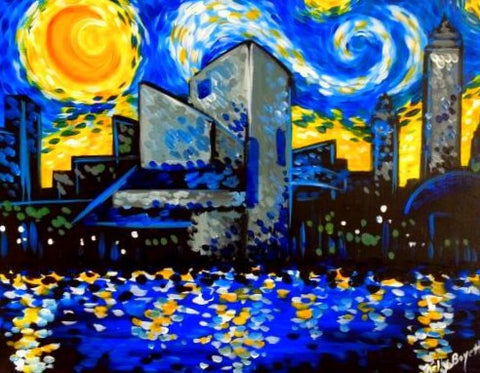 Picture of Van Gogh Skyline at Chocolate Bar! (4/15/14)